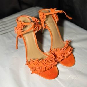 Banana Republic Orange Feather Heels